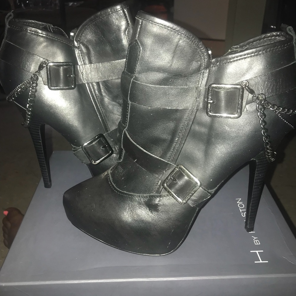 Black ankle boots